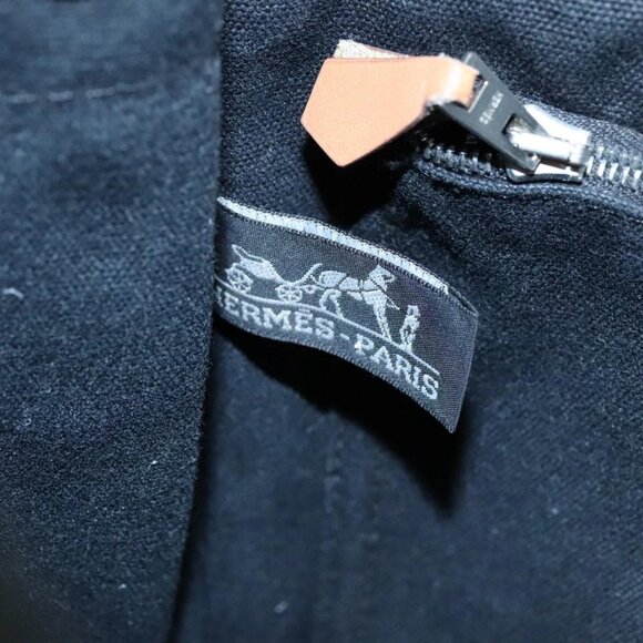 HERMES Fourre Tout PM Tote Bag Canvas Black Gray Auth 103394 - Picture 12 of 16